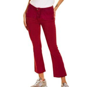 Gap Stretch raw hem ankle cranberry red jean pants size 4